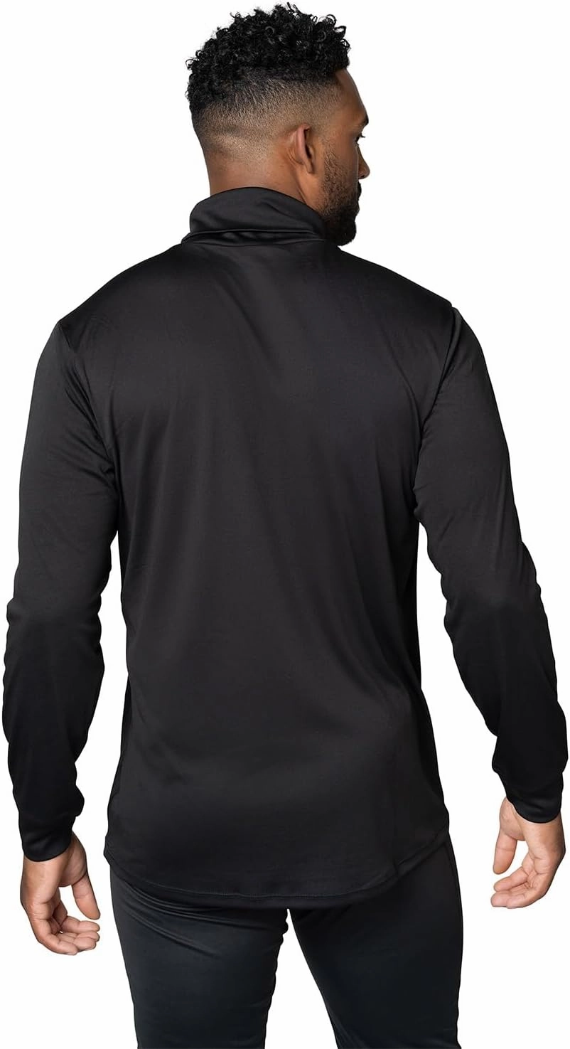 Hot Chillys Men's Peach Skins Roll T-Neck Lightweight Relaxed Fit Base Layer | Warm Soft Long Sleeve Thermal Shirt for Men