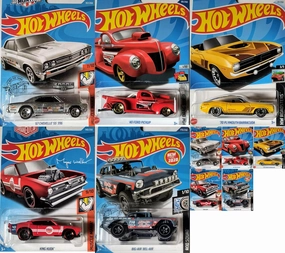Hot Wheels Classic Hot Rods 1:64 Scale 5 Car Set Bundle