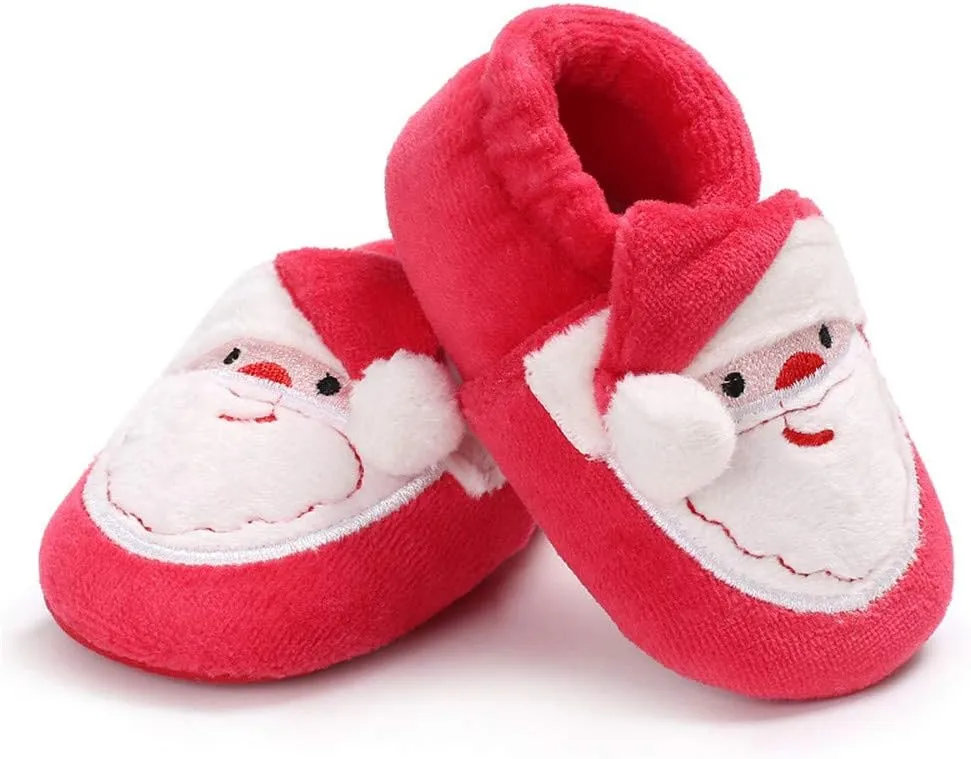 HsdsBebe Unisex Baby Cozie Fleece Lined Booties Non-Slip Soft Sole Infant Winter Warm Socks Shoes