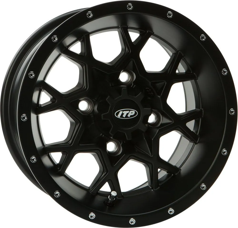 Hurricane Matte Black Wheel with Machined Finish (14x7"/4x110mm)