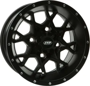 Hurricane Matte Black Wheel with Machined Finish (14x7"/4x110mm)