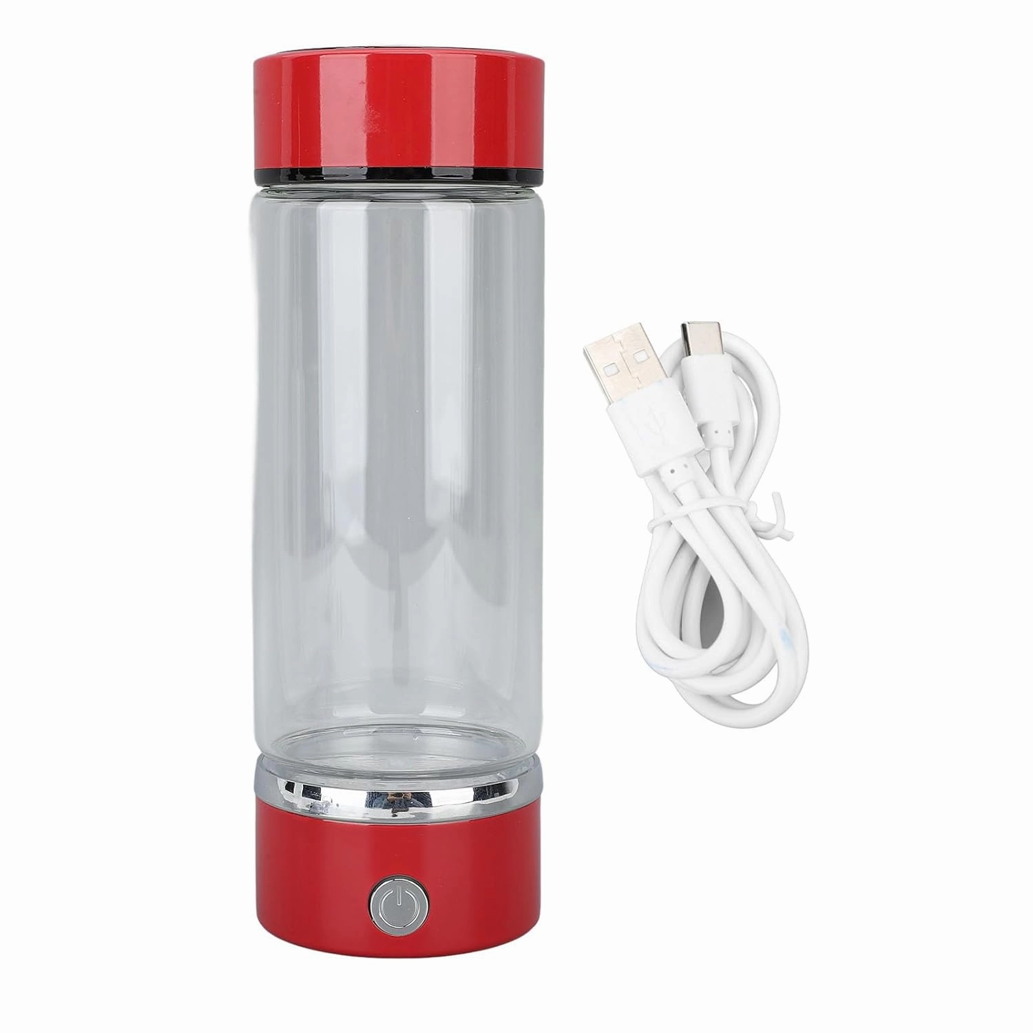 Hydrogen Water Bottle, Cup PEM SPE Technology Rechargeable Portable Rich Generator, PCTG Material, 420ml Capacity, for Home Fitness Office Travel (Red)