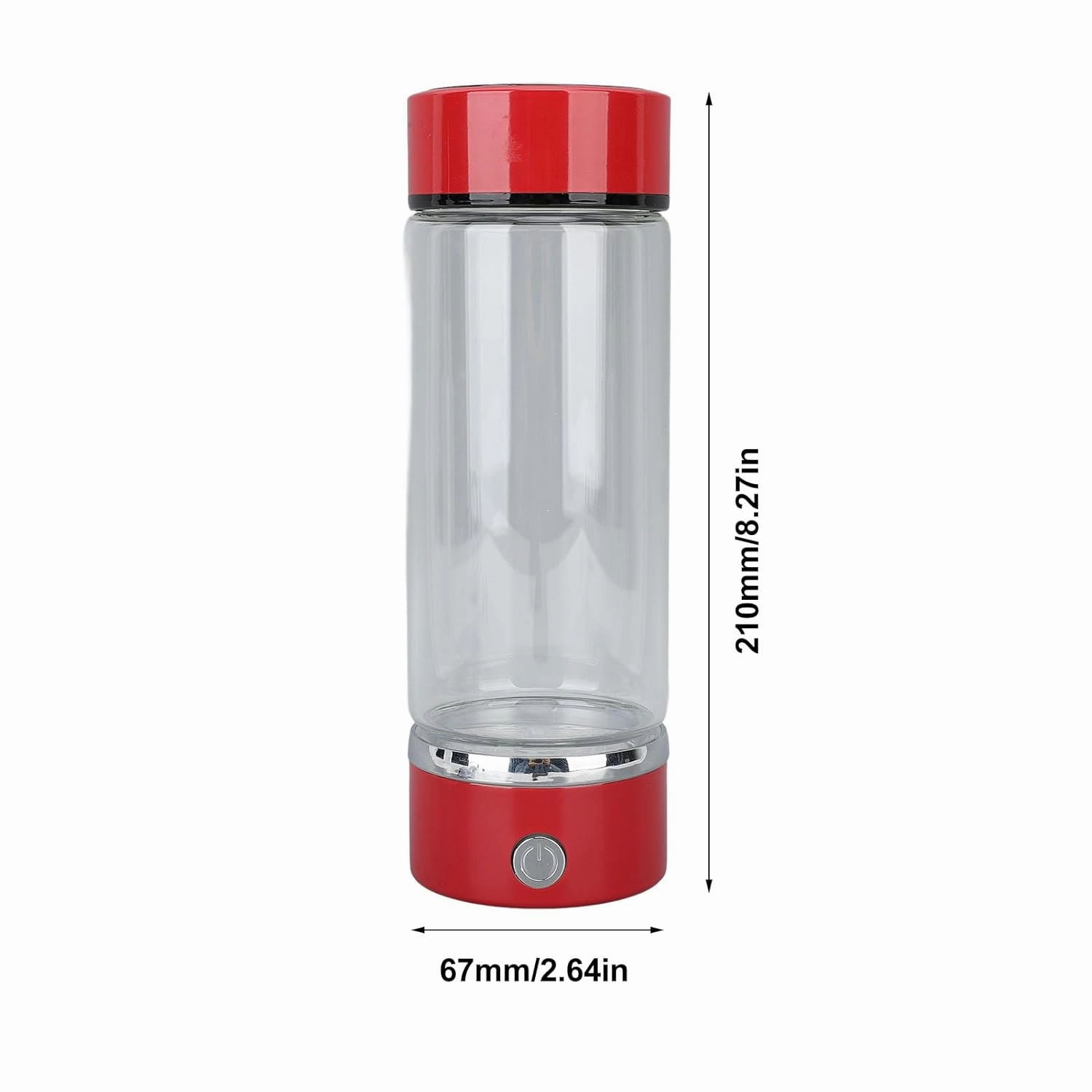 Hydrogen Water Bottle, Cup PEM SPE Technology Rechargeable Portable Rich Generator, PCTG Material, 420ml Capacity, for Home Fitness Office Travel (Red)