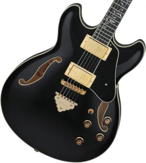Ibanez AS93SP Artcore Expressionist 6-String Right-Handed Electric Guitar with Linden Body and Macassar Ebony Fingerboard (Black)