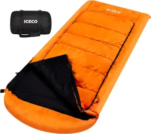 ICECO Sleeping Bags for Adults Cold Weather, Extra Large Sleeping Bag for Camping, XL Sleeping Bag Big and Tall Great for Man Women 4 Season Outdoor