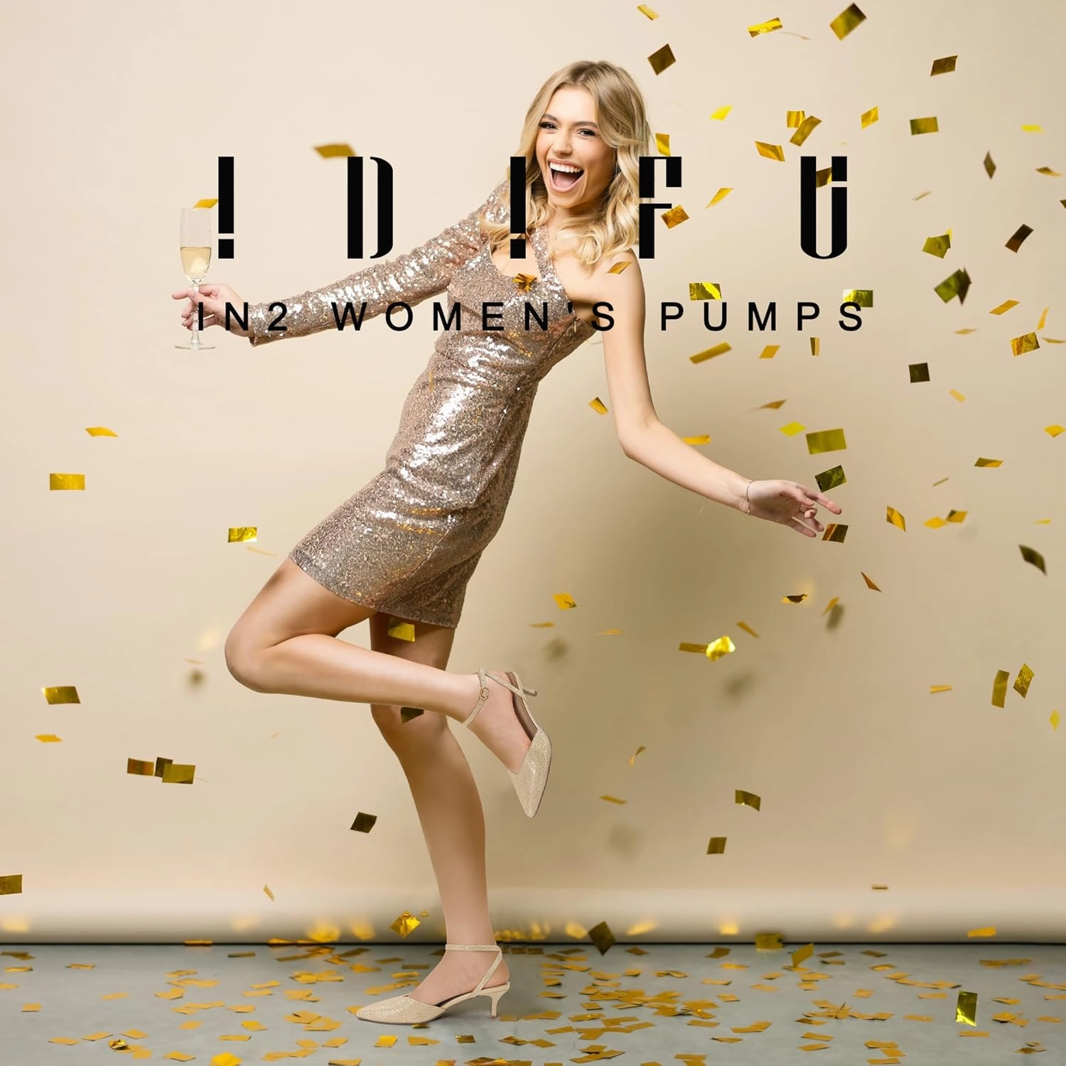 IDIFU IN2 Women's Pumps Closed Toe Kitten Heels Slingback Low Pointed Toe Short Ankle Strap Heels Wedding Bride Prom Bridal Work Dress Shoes for Women Comfortable Cute Trendy Pumps Shoes