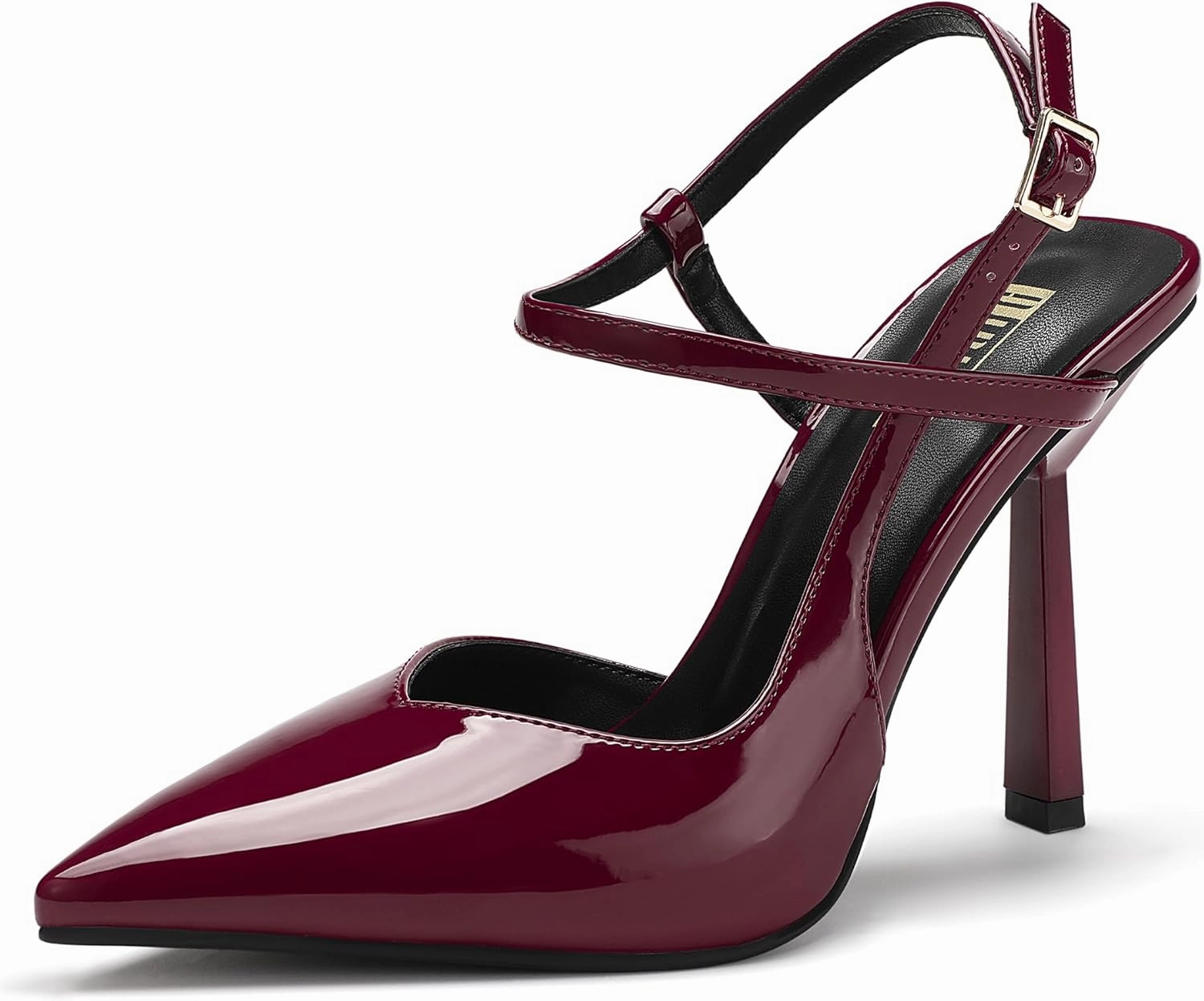 IDIFU IN4 Slingback Heels for Women Stiletto High Pumps Pointed Closed Toe Strappy Sexy Heels Women's Dress Shoes for Bride Wedding Prom Night Dressy Comfortable Ankle Strap Pumps