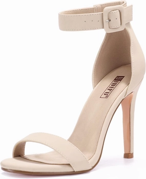 IDIFU Women's High Heels for Women Dressy Stiletto Heels Open Toe Heels Ankle Strap Heeled Sandals for Women on Wedding Party Homecoming