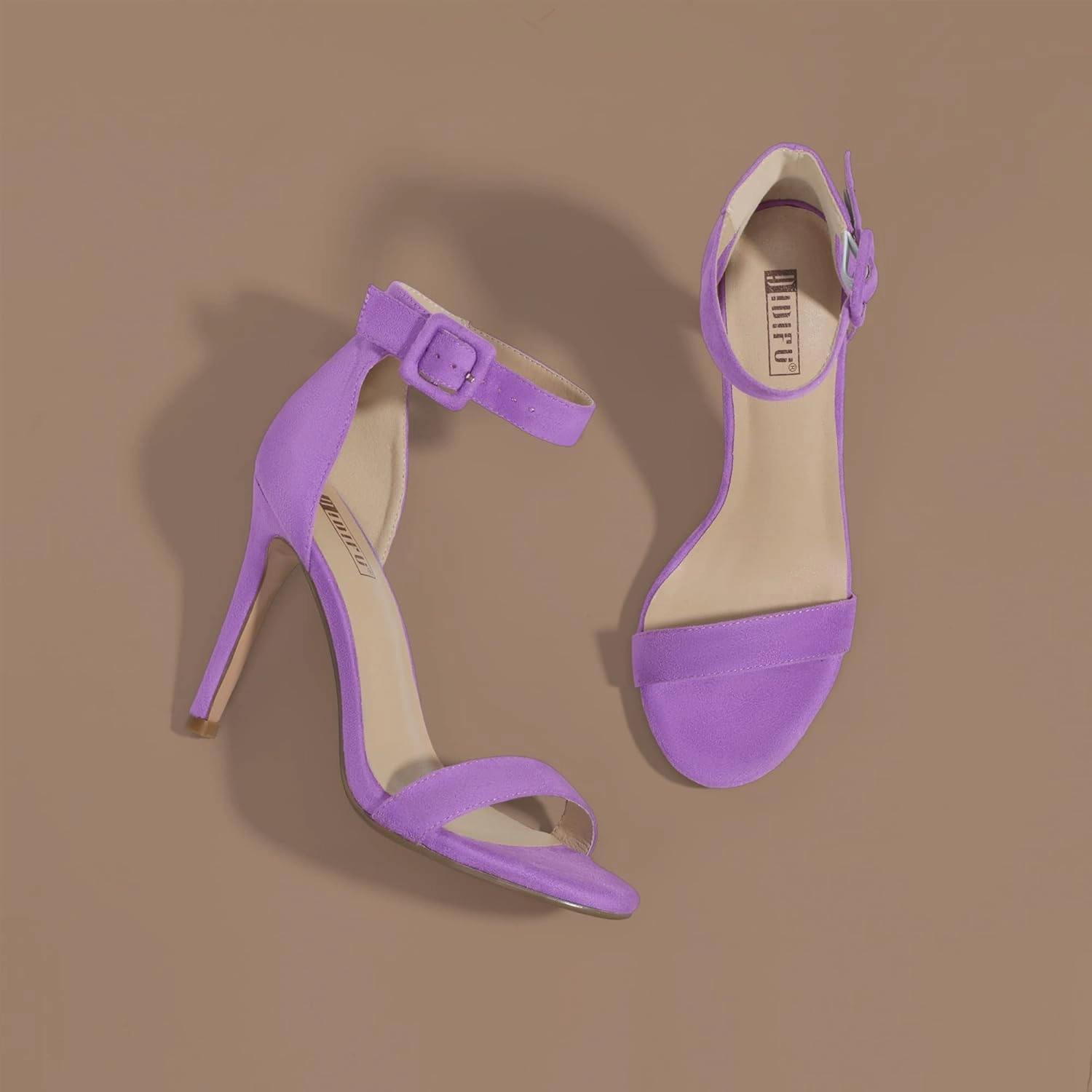IDIFU Women's High Heels for Women Dressy Stiletto Heels Open Toe Heels Ankle Strap Heeled Sandals for Women on Wedding Party Homecoming