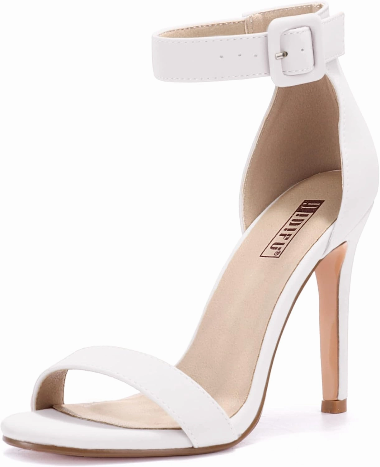 IDIFU Women's High Heels for Women Dressy Stiletto Heels Open Toe Heels Ankle Strap Heeled Sandals for Women on Wedding Party Homecoming
