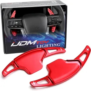 iJDMTOY Ralliart Style Red Lightweight Aluminum Large Paddle Extensions Compatible with 2022-up Mitsubishi Outlander