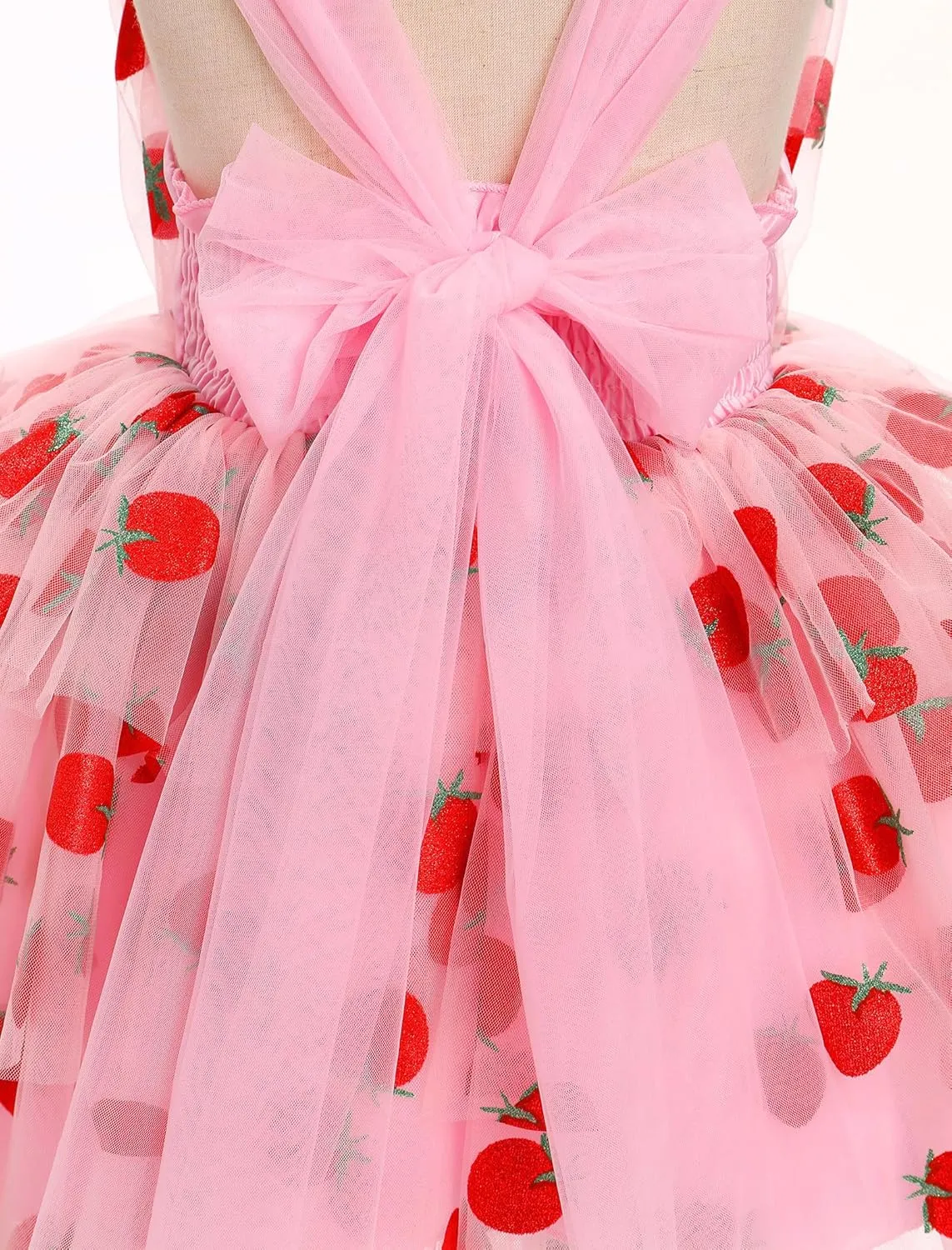 IMEKIS Toddler Girls Butterfly Birthday Dress Rainbow Tulle Formal Wedding Party Ruffle Tutu Dresses Photo Shoot