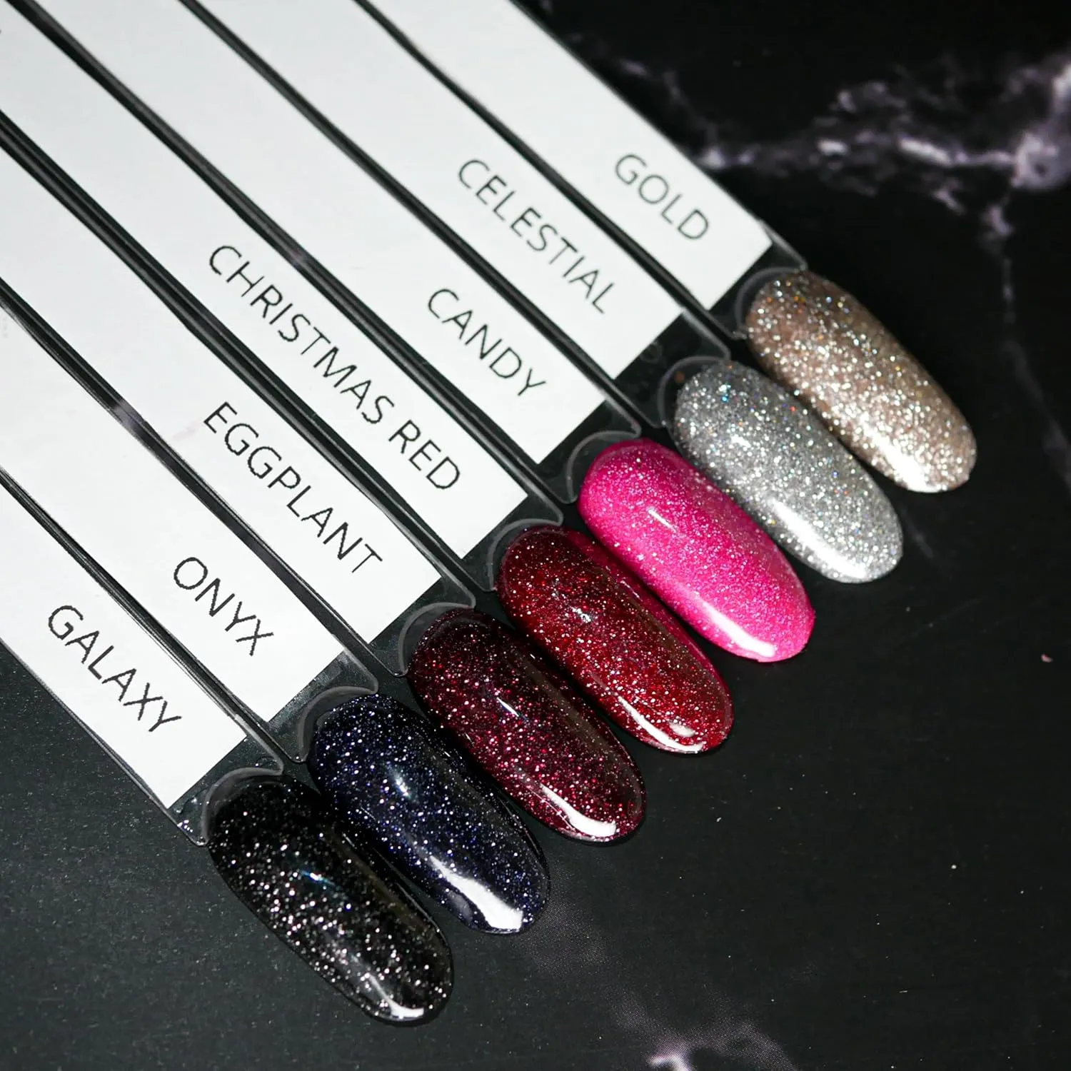 IN.HYPE Rubber Base Gel - Shimmer. Soak off. UV/LED Curable Glitter Silver - Celestial