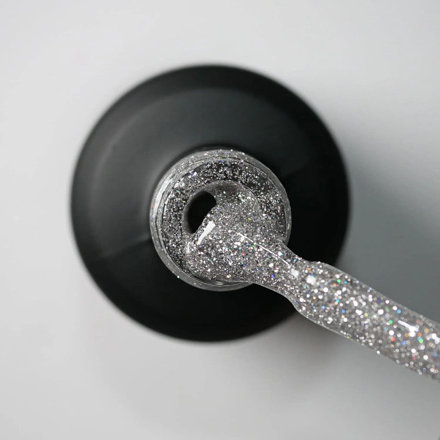 IN.HYPE Rubber Base Gel - Shimmer. Soak off. UV/LED Curable Glitter Silver - Celestial
