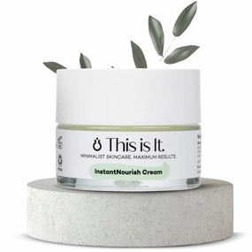 InstantNourish Cream – 24H Hydration & Barrier Support | Patented Active Botanicals | Molecular Distillation | Bulgarian Rose, Collagen & Hyaluronic Acid | Made in EU