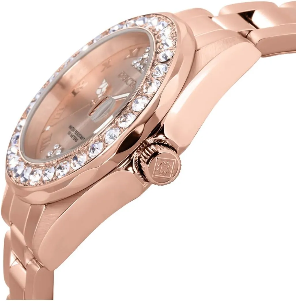 Invicta Women's Pro Diver Crystal Accented 18k Ion-Plated Stainless Steel Watch