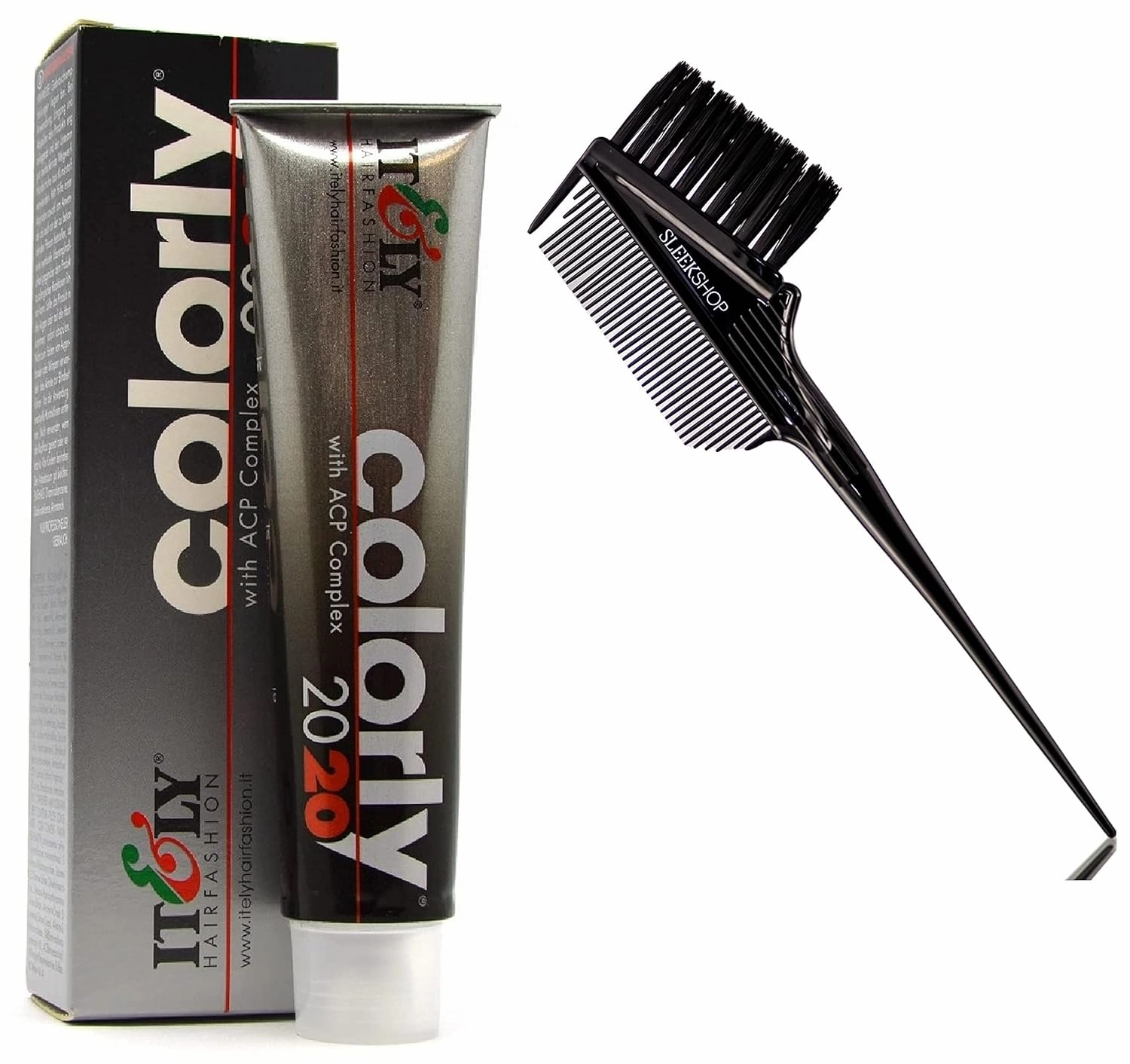 IT&LY Colorly 2020 Italy Permanent Hair Color Dye Haircolor (w/ Sleek 3-in-1 Brush Comb) Itely Italian Beauty, 100 Percent Grey Coverage (4N - Medium Brown - 2.02 oz)