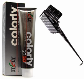 IT&LY Colorly 2020 Italy Permanent Hair Color Dye Haircolor (w/ Sleek 3-in-1 Brush Comb) Itely Italian Beauty, 100 Percent Grey Coverage (4N - Medium Brown - 2.02 oz)
