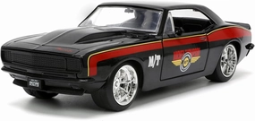 Jada Toys Bigtime Muscle 1:24 1967 Chevy Camaro Die-cast Car – Opening Doors, Hood, Trunk, Rubber Tires(Black/Red)