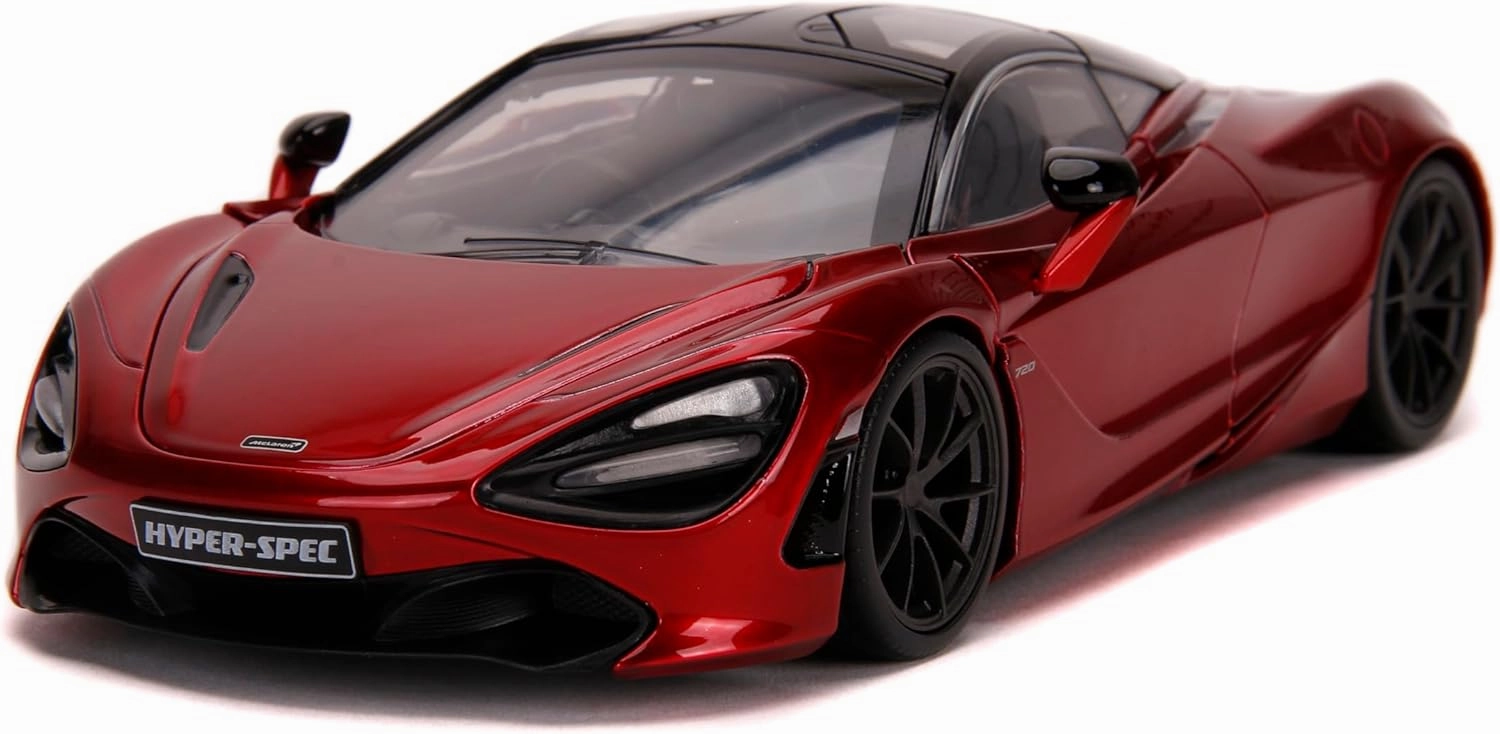 Jada Toys McLaren 720S Candy Red with Black Top Hyper-Spec 1/24 Diecast Model Car by Jada 32275