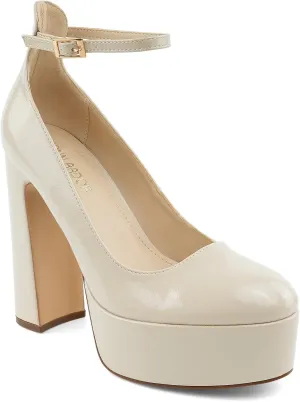 JENN ARDOR Women's Chunky Platform High Heels Closed Toe Block Pumps Ankle Strap Dress Wedding Party Pumps
