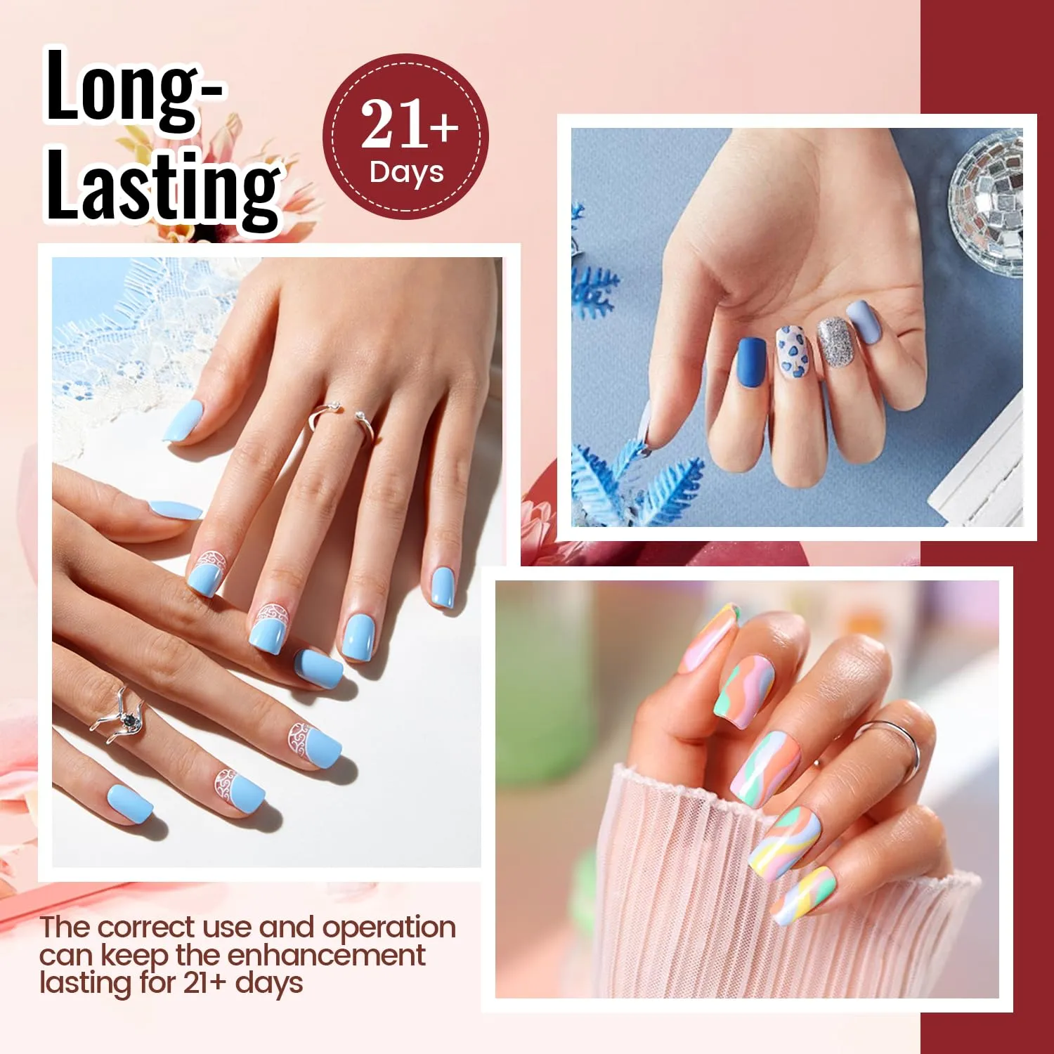 JODSONE Gel Nail Polish Kit with U V Light 32 Colors Gel Polish Nail   4 Functional Adhesive Bottles Kit Soak Off Manicure Tools Gifts for Women