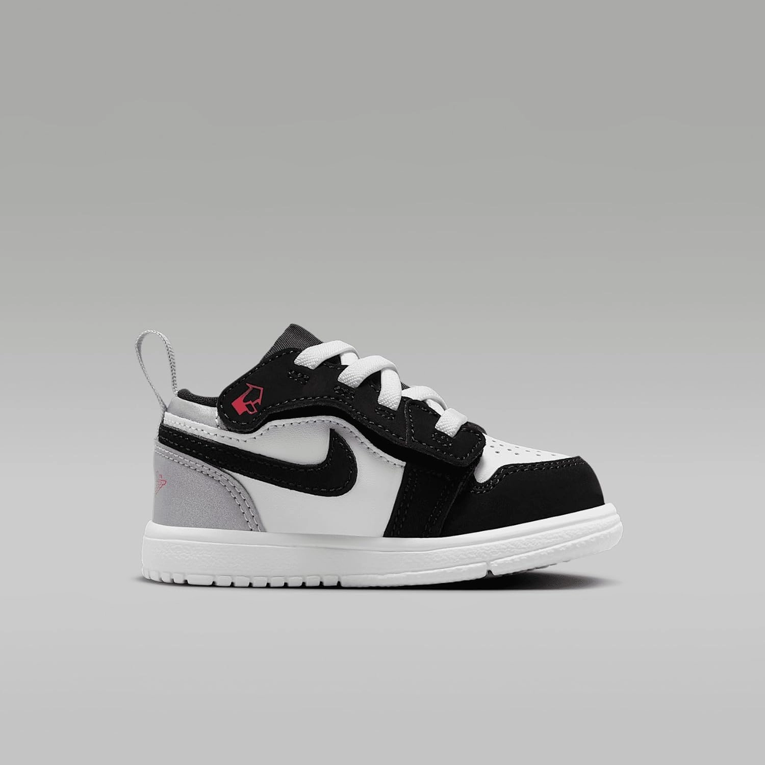 Jordan 1 Low Alt SE Baby/Toddler Shoes (IB3886-106, White/Black/Matte Silver/Fire Red)