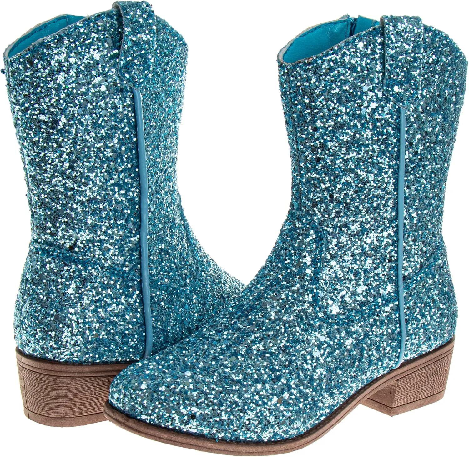 Josmo Glitter Girls Cowgirl Boots Mid Calf Boots Girl Cowboy Boots Size Little Kids/Big Kids