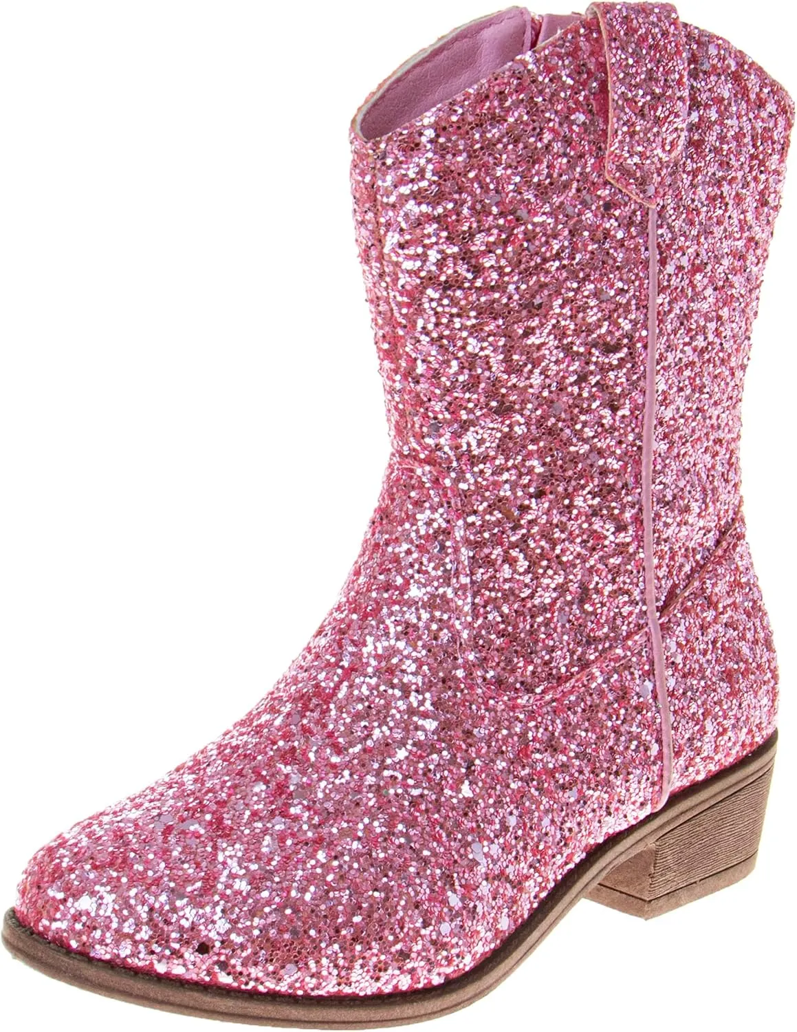 Josmo Glitter Girls Cowgirl Boots Mid Calf Boots Girl Cowboy Boots Size Little Kids/Big Kids