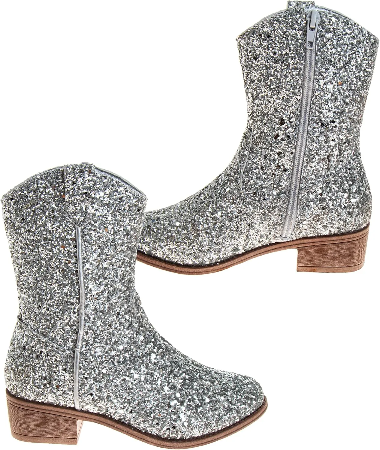 Josmo Glitter Girls Cowgirl Boots Mid Calf Boots Girl Cowboy Boots Size Little Kids/Big Kids