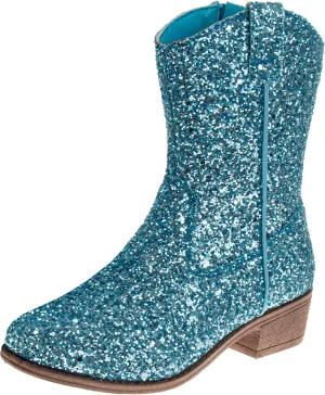 Josmo Glitter Girls Cowgirl Boots Mid Calf Boots Girl Cowboy Boots Size Little Kids/Big Kids