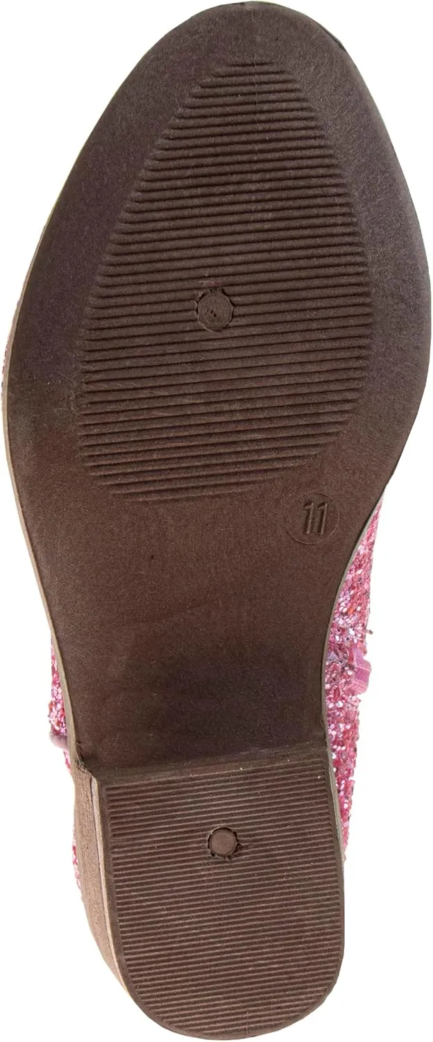 Josmo Glitter Girls Cowgirl Boots Mid Calf Boots Girl Cowboy Boots Size Little Kids/Big Kids