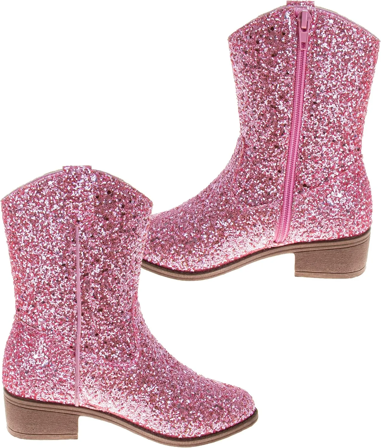 Josmo Glitter Girls Cowgirl Boots Mid Calf Boots Girl Cowboy Boots Size Little Kids/Big Kids