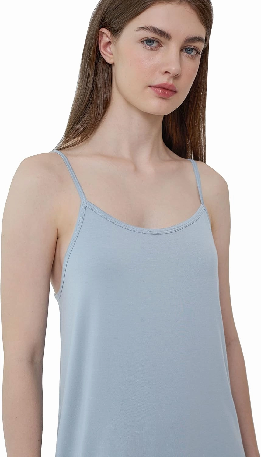 Joyaria Full Slip for Women Adjustable Spaghetti Strap Cami Under Dress Bamboo Viscose Slips Nightwears