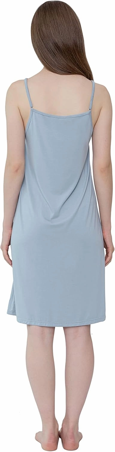 Joyaria Full Slip for Women Adjustable Spaghetti Strap Cami Under Dress Bamboo Viscose Slips Nightwears