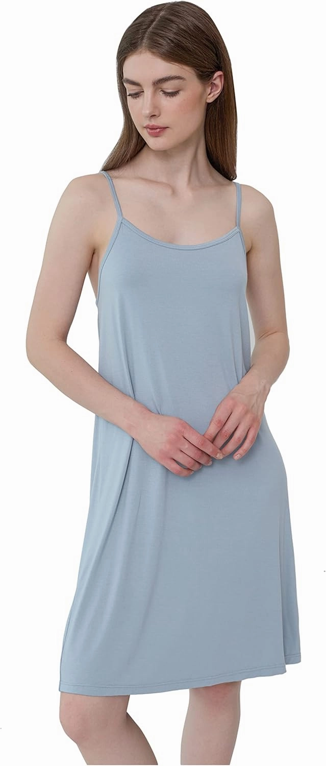 Joyaria Full Slip for Women Adjustable Spaghetti Strap Cami Under Dress Bamboo Viscose Slips Nightwears