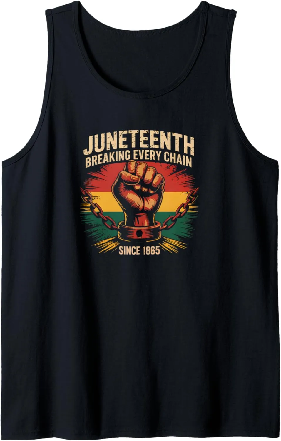 Juneteenth Breaking Chains Freedom Pride Since 1865 Art Tank Top