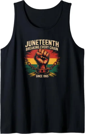 Juneteenth Breaking Chains Freedom Pride Since 1865 Art Tank Top