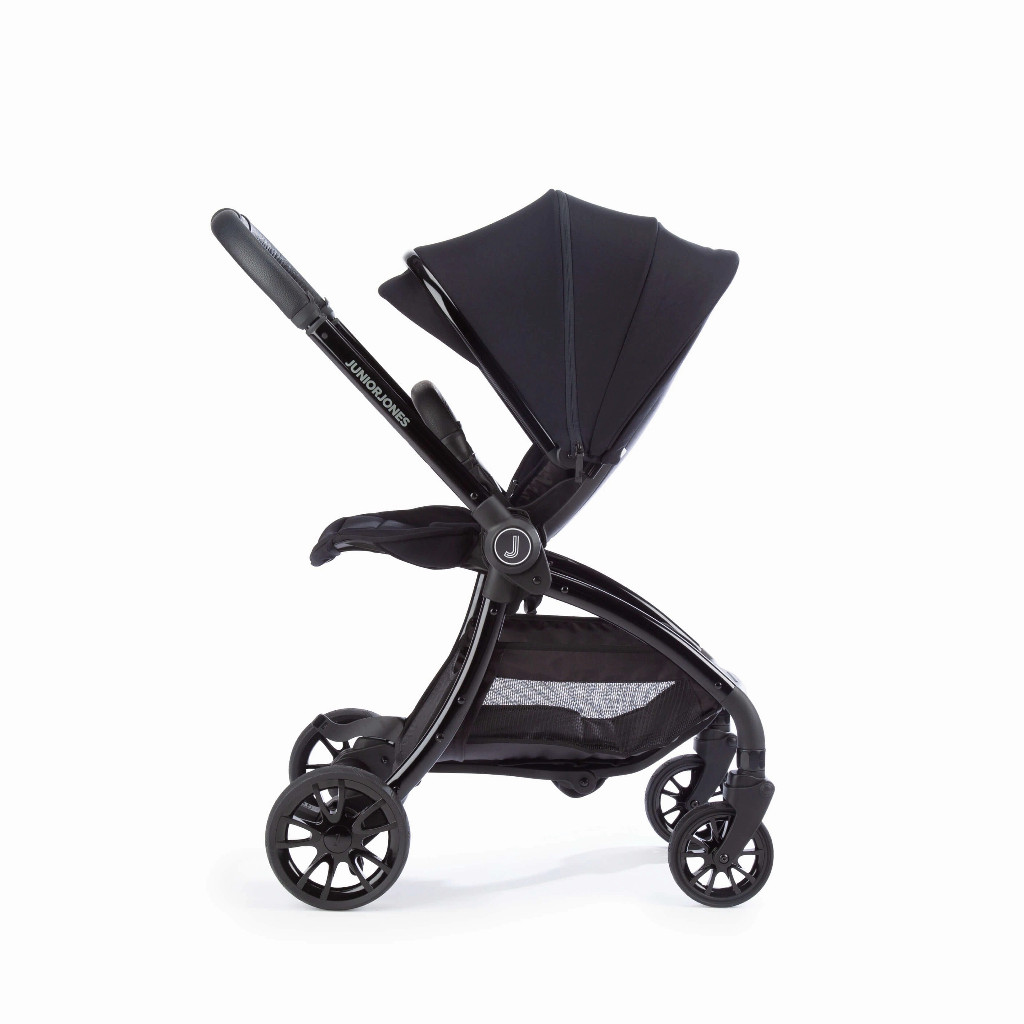 Junior Jones Aylo Rich Black 6pc Travel System inc Doona Blush Pink Car Seat