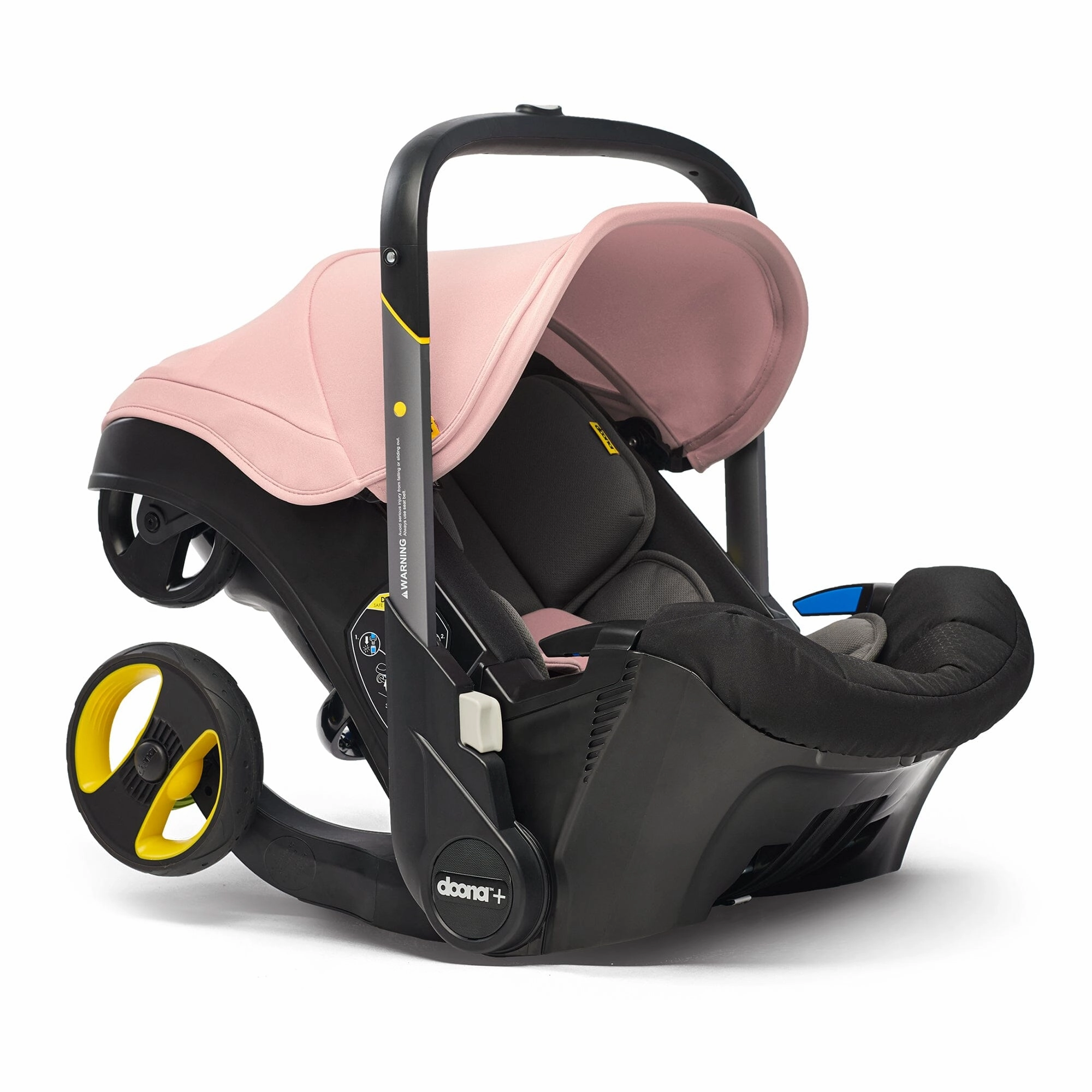 Junior Jones Aylo Rich Black 6pc Travel System inc Doona Blush Pink Car Seat