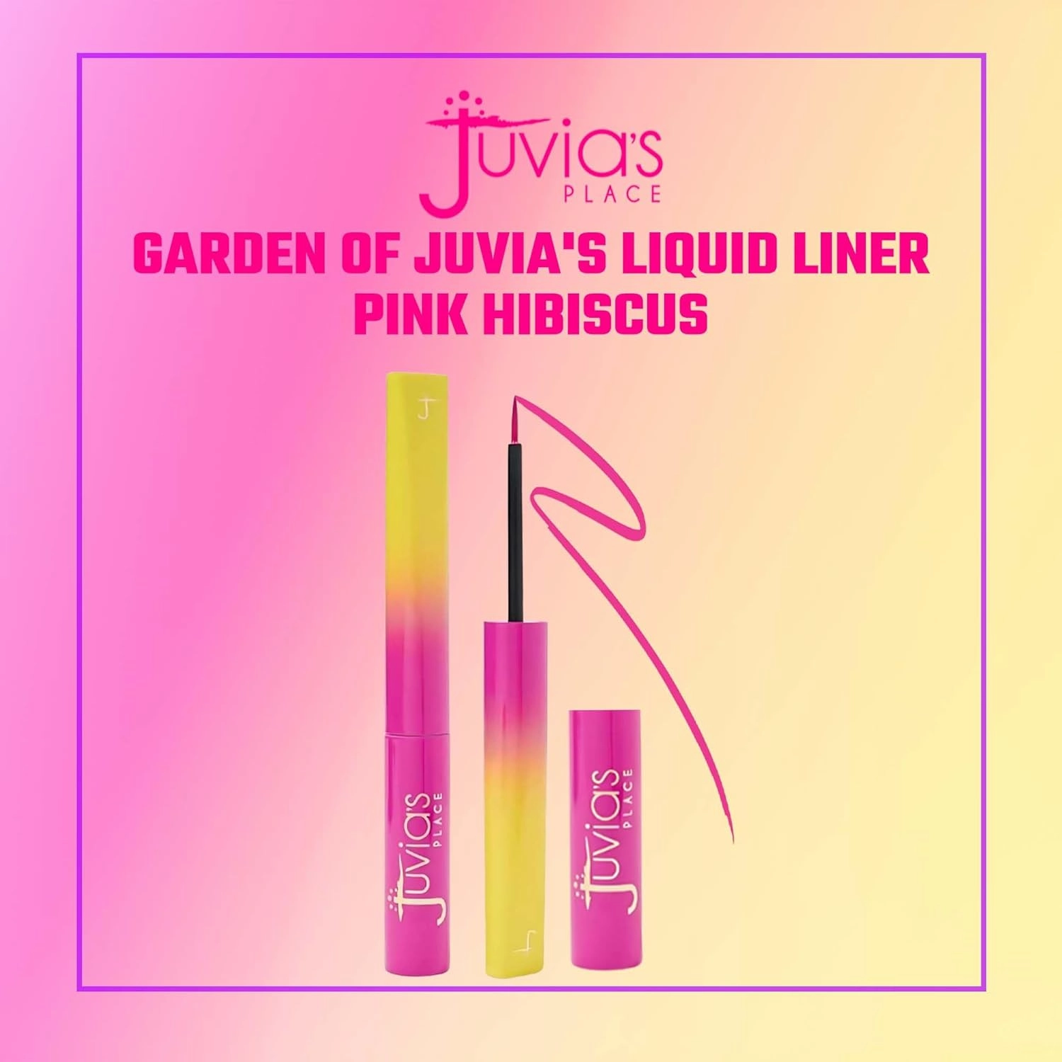 Juvia's Place Garden Of Juvia's Liquid Liner Pink Hibiscus - Bright Fushia Pink, Long-lasting, Intense Color Liquid Makeup, Cruelty-free, Smudge-proof Makeup