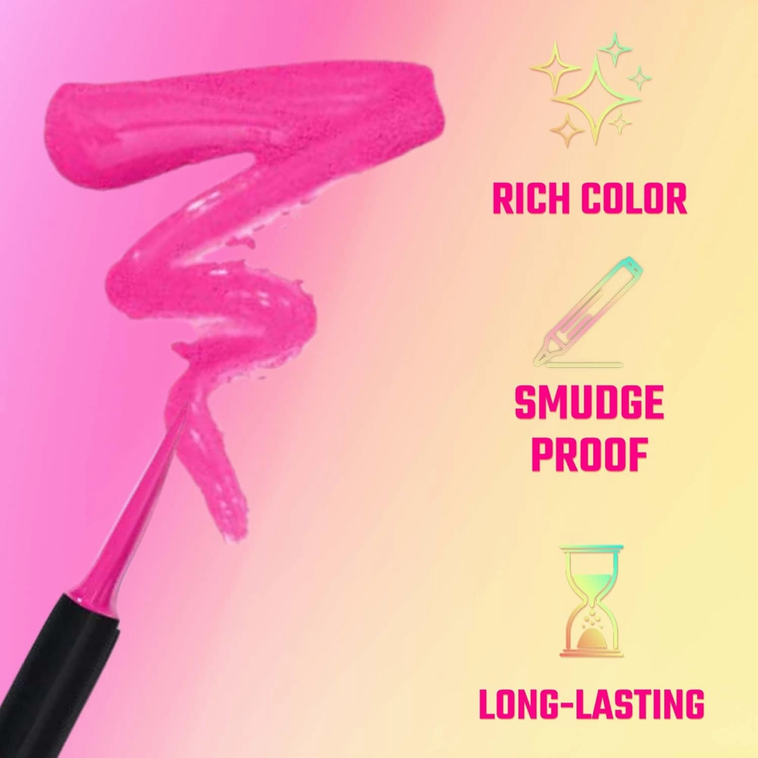 Juvia's Place Garden Of Juvia's Liquid Liner Pink Hibiscus - Bright Fushia Pink, Long-lasting, Intense Color Liquid Makeup, Cruelty-free, Smudge-proof Makeup