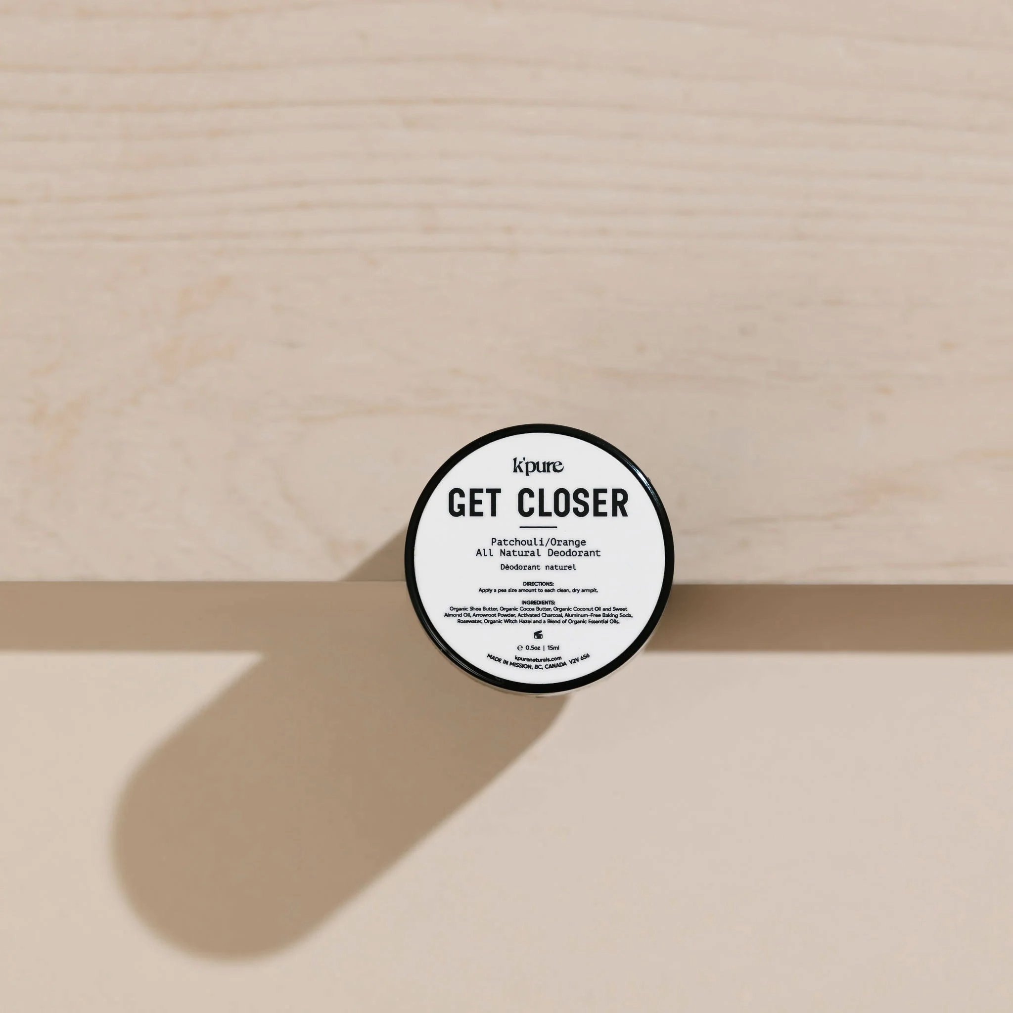 K'Pure Get Closer All Natural Deodorant