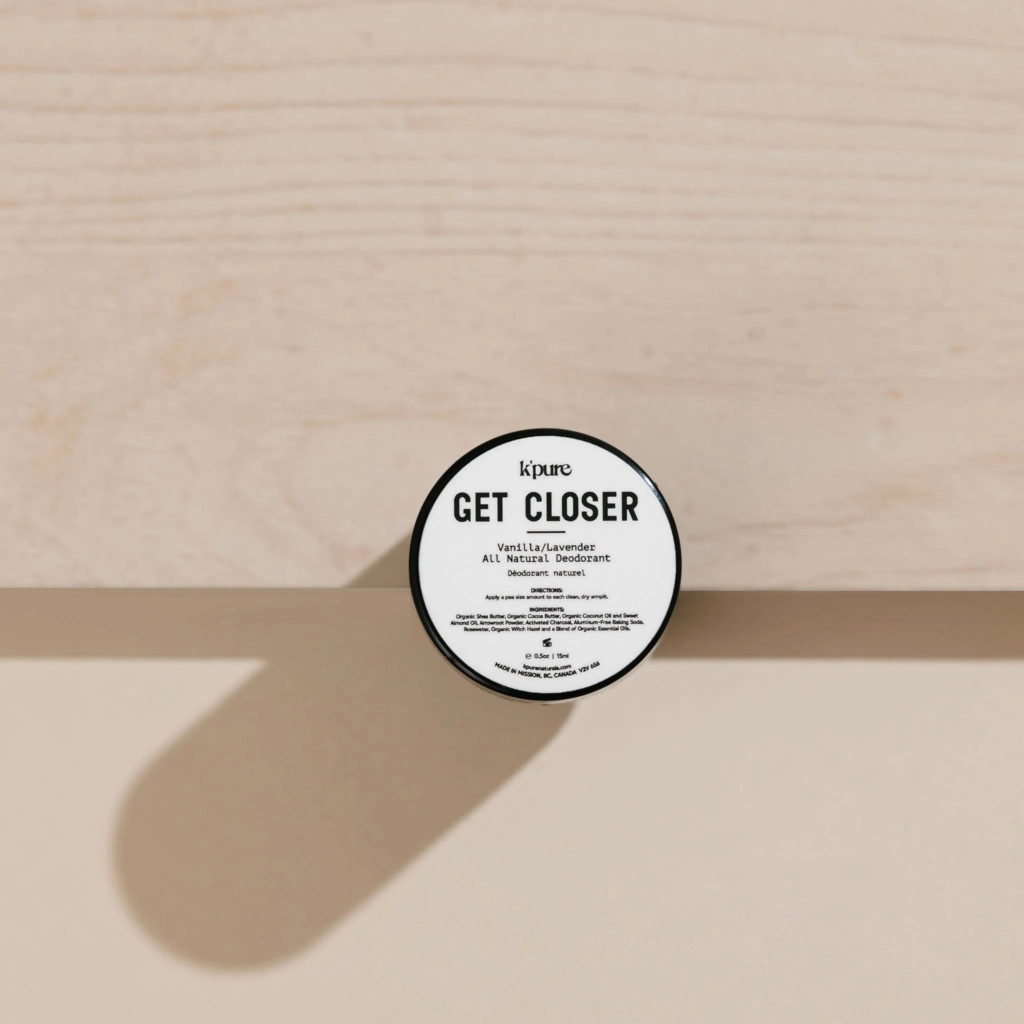 K'Pure Get Closer All Natural Deodorant
