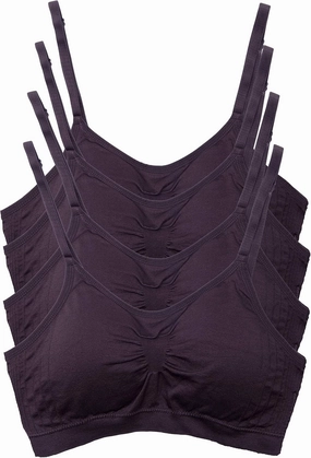 Kalon 4 Pack Women’s Nylon Spandex Removable Pads Comfort Cami Bras Wireless