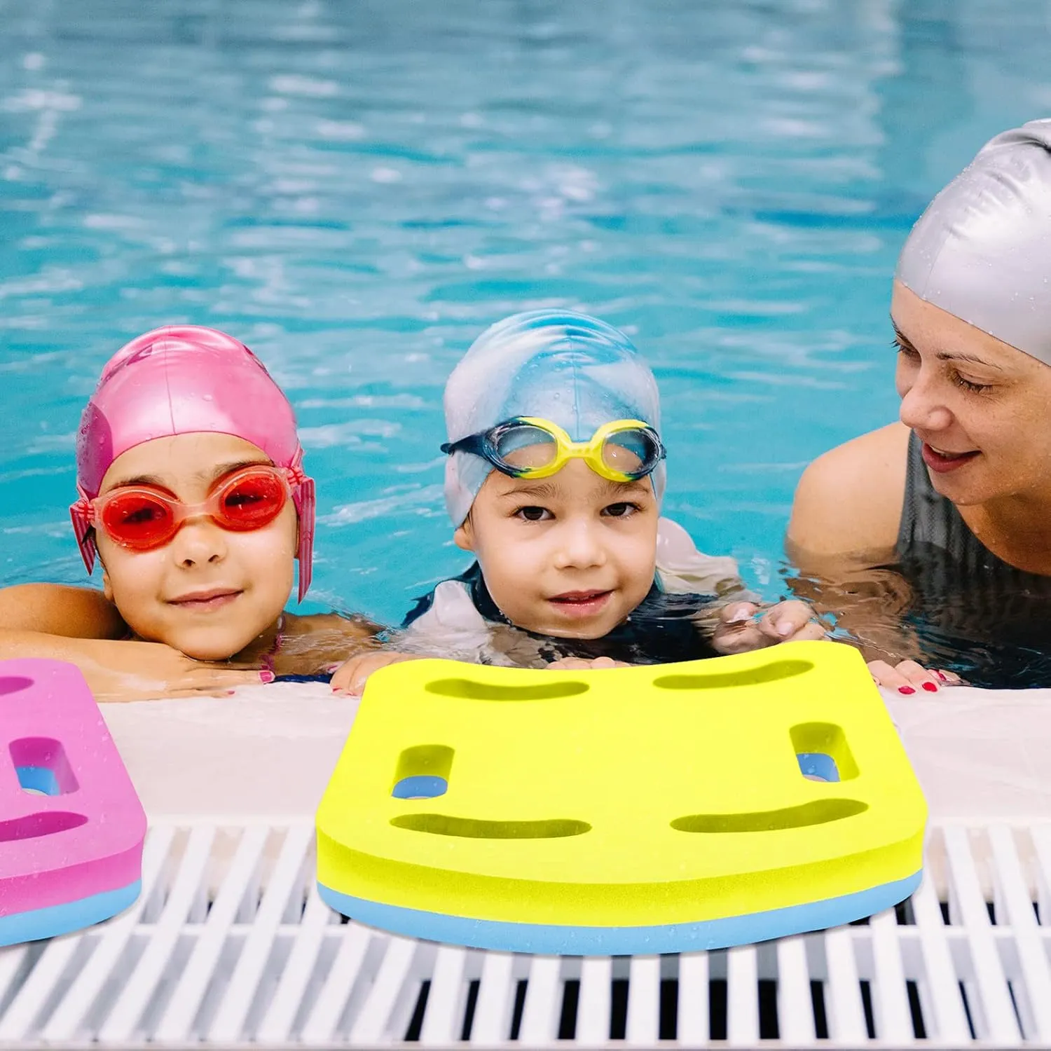 Karenhi 5 Pcs Swimming Kickboard for Adult Kids Training Aid Float Pool Exercise Kick U Design EVA Foam Swim Board for Beginner Float Exercise Equipment