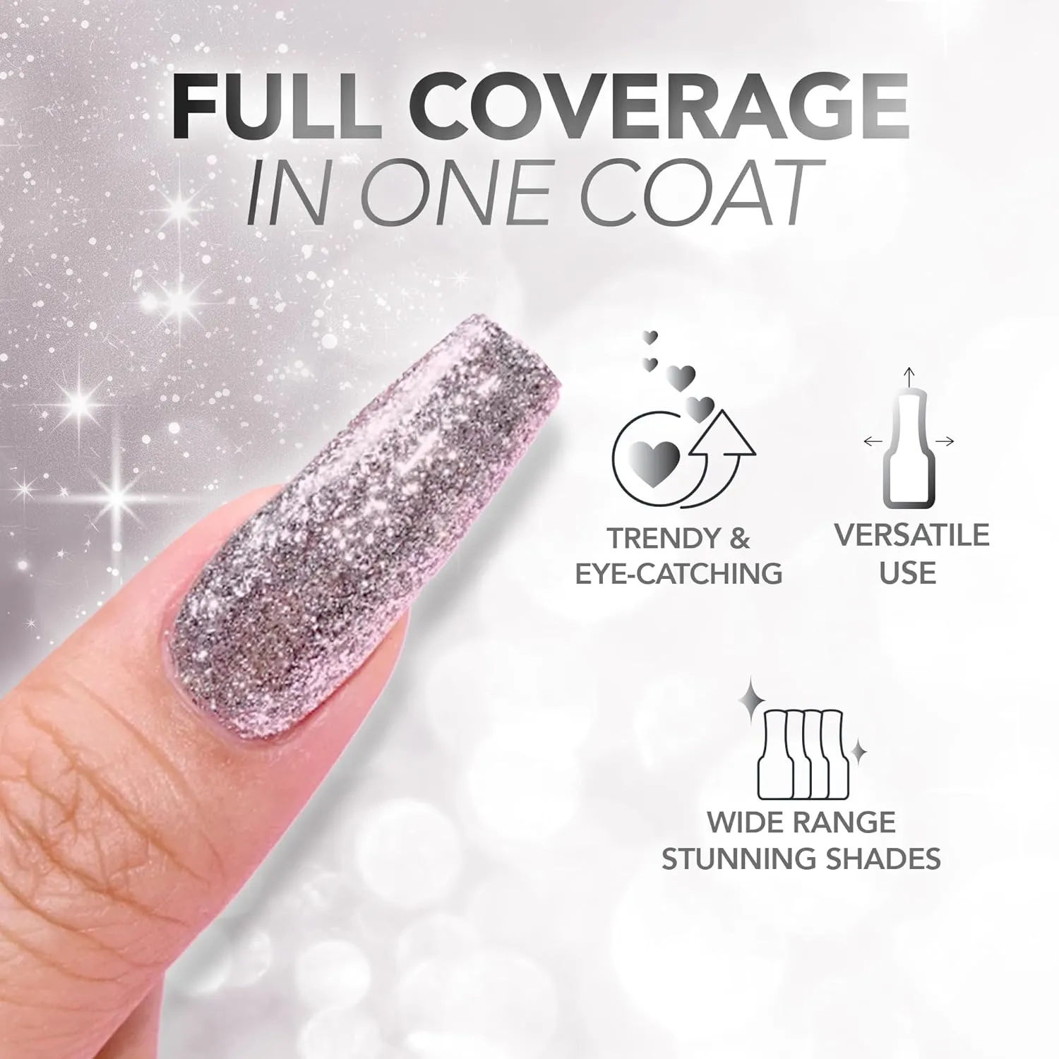 KIARA SKY Gel Polish PlatinumFX Reflective Glitter with sparkle foil effect 0.5 fl oz, Emerald Star (bright green)