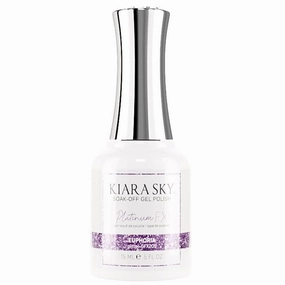KIARA SKY Gel Polish PlatinumFX Reflective Glitter with sparkle foil effect 0.5 fl oz, Euphoria (purple)