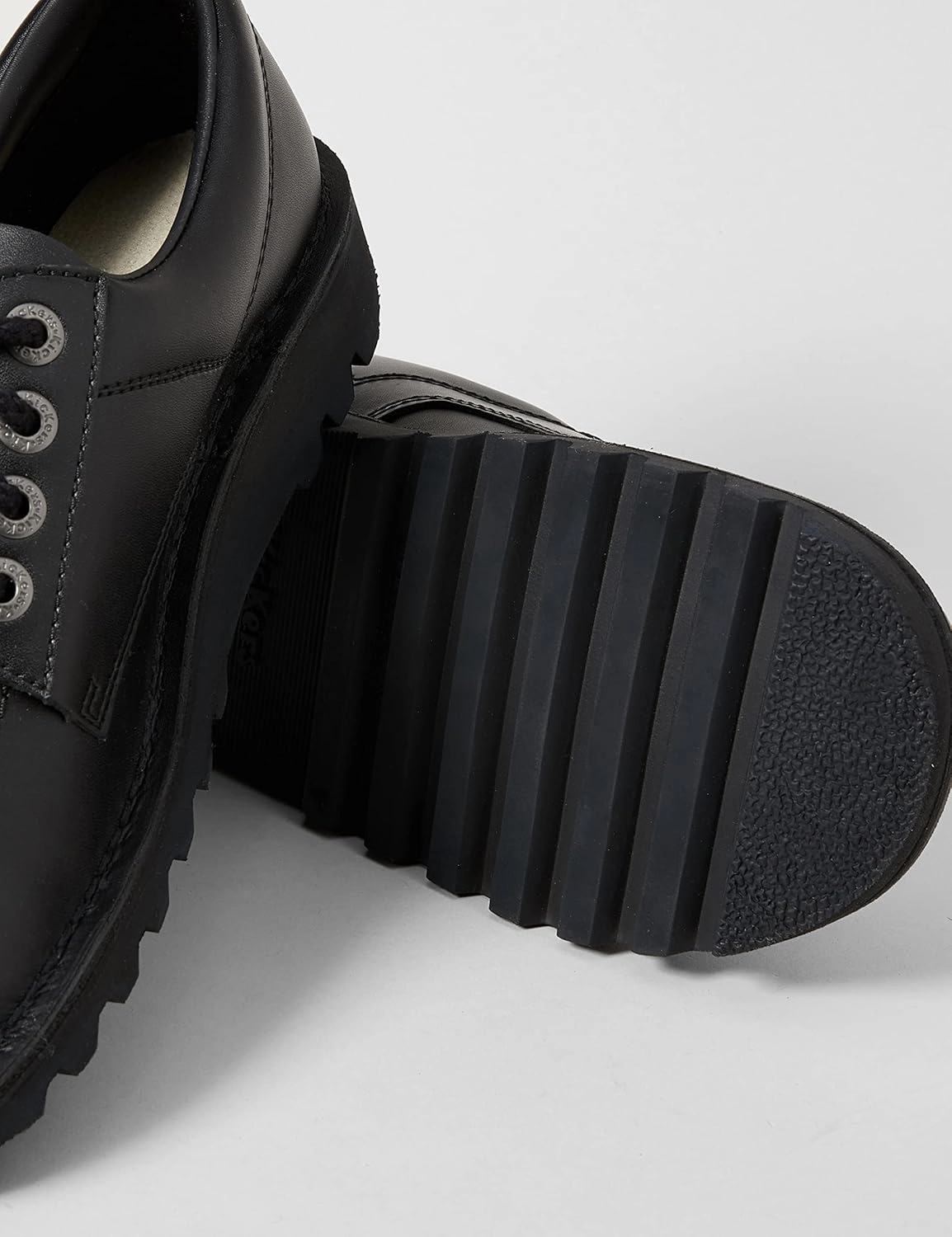 Kickers Men's Kick Lo Core Black Leather Shoes