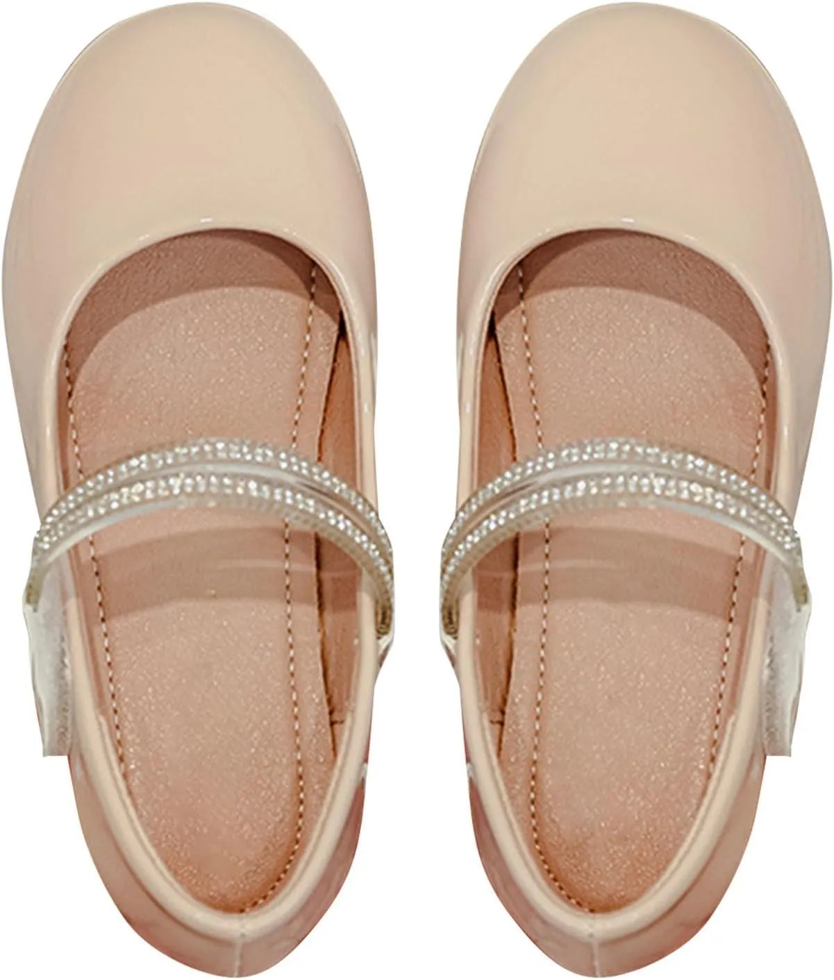 Kids Girls Dress Shoes Ballerina Flat𝐬 Toddler Mary Jane Low Heels Leather Student 𝗨niform Shoes for School